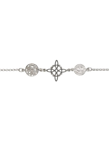 Pulsera Tripla Protezione in Argento...