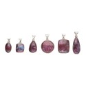 Ruby Pendant with Random Cyanite in 925 Sterling Silver