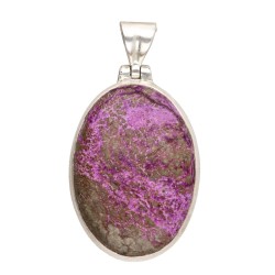 Pendente di Purpurite Casuale in Argento Sterling 925