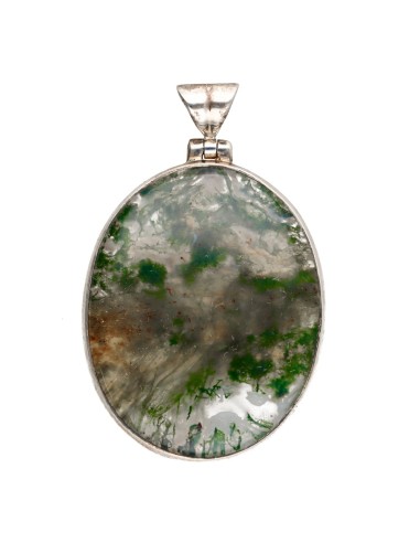 Random Moss Agate Pendant in 925...
