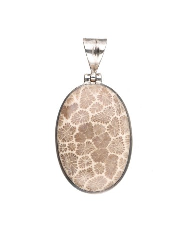 Random Fossil Coral Pendant in 925...