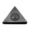 Polished Shungite Pyramid with Tree of Life 5x5cm