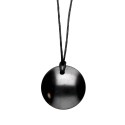 Pendentif en forme de lentille Shungit