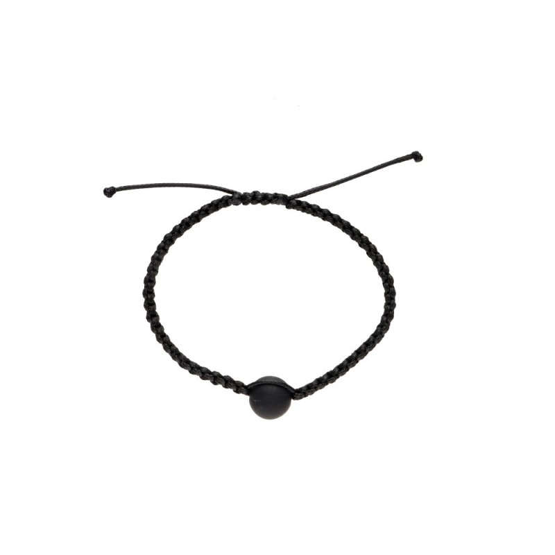 Bracciale Shambala in Shungite con Corda Nera