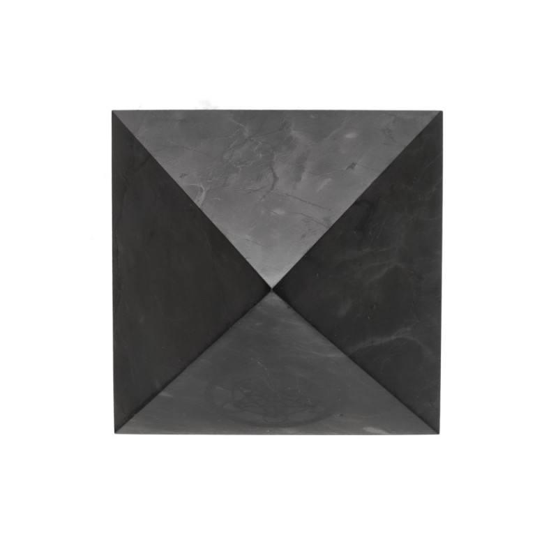 Piramide di Shungite Lucidata con Metatron 7x7cm