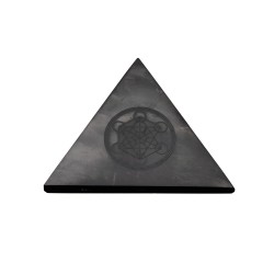 Piramide di Shungite Lucidata con Metatron 10x10cm