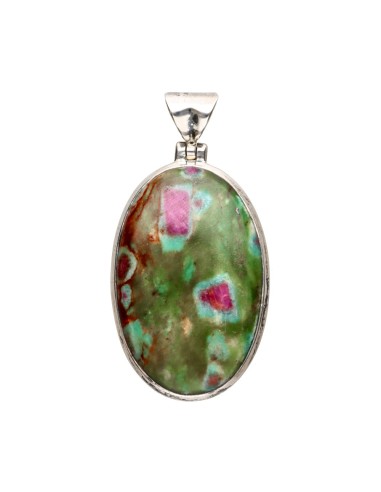 Pendentif en argent 925 Fuchsite...