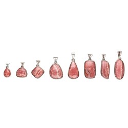 Ciondolo di Rodocrosite Casuale in Argento Sterling 925