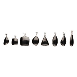 Pendente in Shungite Casual in Argento Sterling 925
