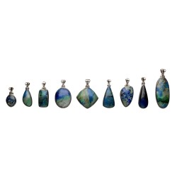 Ciondolo in Azurite Malachite Casuale in Argento Sterling 925