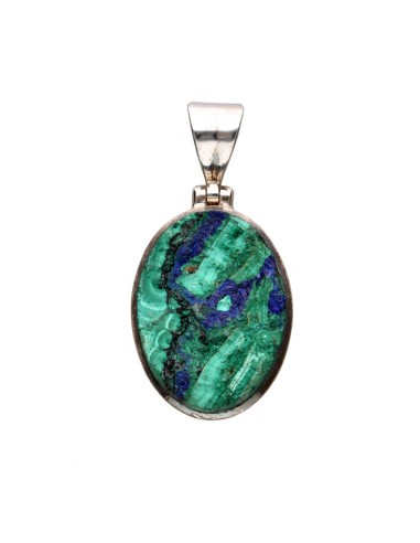 Azurite Druse Pendant with Malachite...