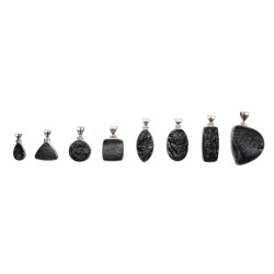 Ciondolo in Tectite Casuale in Argento Sterling 925
