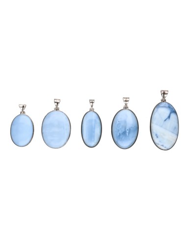 Pendentif opale bleue aléatoire en...