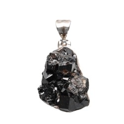 Pendente Drusa di Granato Casuale in Argento Sterling 925