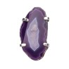 Silver Plated Dyed Lilac Agate Ring