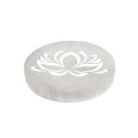 Selenite Lotus Flower Circular Plate Extra