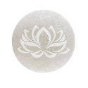 Selenite Lotus Flower Circular Plate Extra