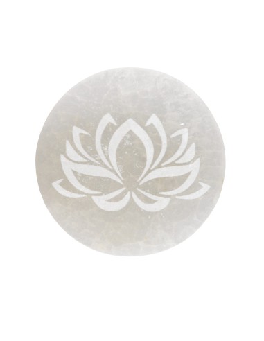 Piastra circolare di Selenite Fiore...