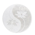 Plaque circulaire en sélénite Yin Yang Extra