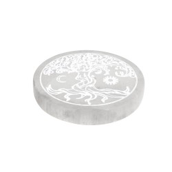 Piastra Circolare di Selenite Sole e Luna Extra