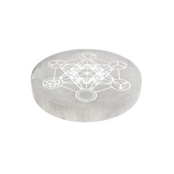 Piastra Circolare di Selenite Chakra Extra