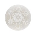 Placa Circular de Selenita Chakras Extra