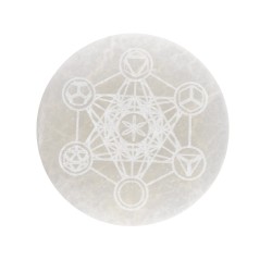 Piastra Circolare di Selenite Chakra Extra