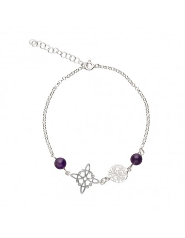 Bracelet en argent 925 avec nœud de...