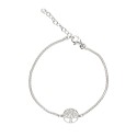 Braided Bracelet with Tree of Life in Sterling Silver 925