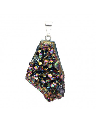 Colgante Drusa de Aqua Aura Titanio