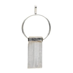 Pendente in Selenite a Cerchio in Bagno d'Argento