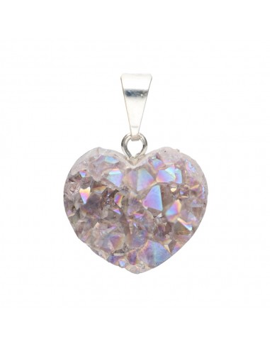Colgante Cuore di Drusa Aqua Aura in...