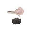 Anillo de Turmalina y Cuarzo en Bruto Plata Ley