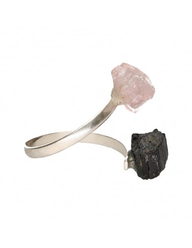 Anello di Tormalina e Quarzo Rosa in...
