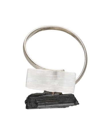 Anello di tormalina e selenite grezzi...