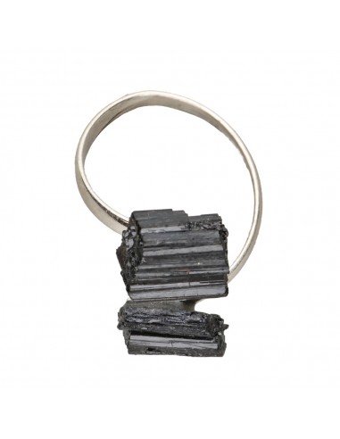Anillo de Turmalina en Bruto Plata de...