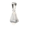 Pendentif en quartz à pointe conique plaqué argent