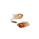 Anello in Citrino Grezzo d'Argento