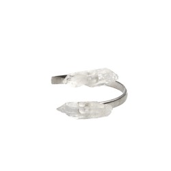 Anello in Quarzo Grezzo d'Argento