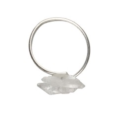 Anello in Quarzo Grezzo d'Argento