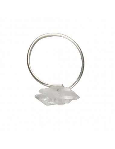 Anillo de Cuarzo en Bruto Plata de Ley
