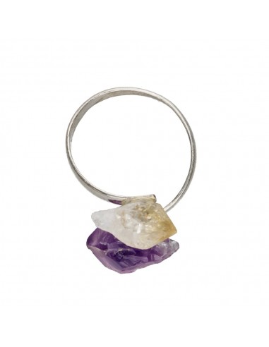 Anello di Ametista e Citrino in Bruto...