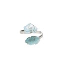 Anello in Acquamarina Grezza in Argento
