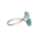 Anello in Acquamarina Grezza in Argento