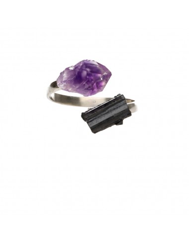 Anello di Tormalina e Ametista in...
