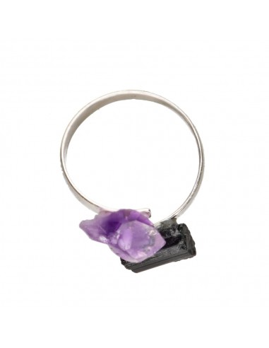 Anello di Tormalina e Ametista in...