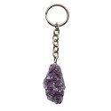 Aqua Aura Lilac Druse Key Chain