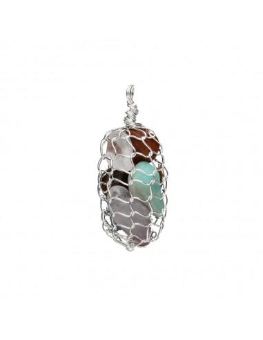 Colgante Cestino con 7 Chakra in...