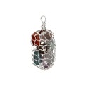 Silver Plated Basket with 7 Chakras Pendant