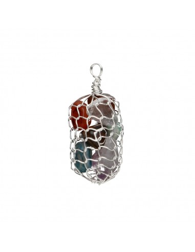 Colgante Cestino con 7 Chakra in...